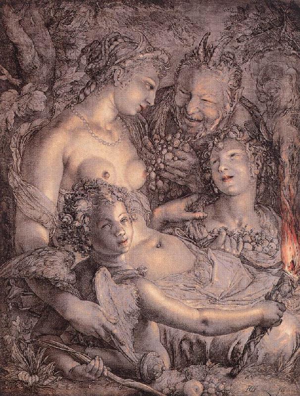 GOLTZIUS, Hendrick Without Ceres and Bacchus, Venus would Freeze xdg oil painting image